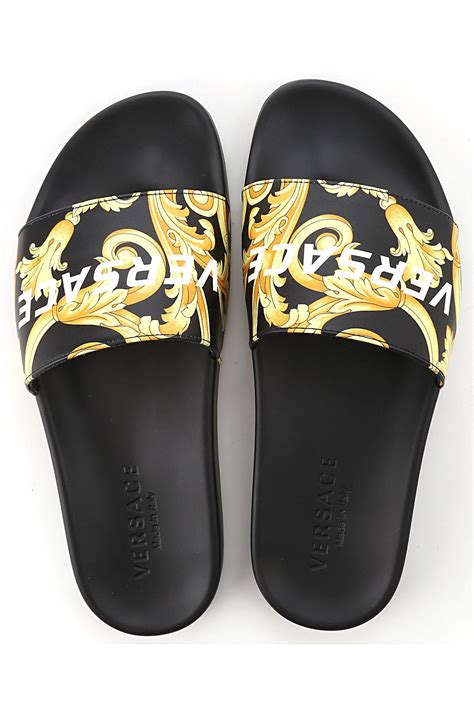 versace jeans mens sliders|Versace flip flops men's.